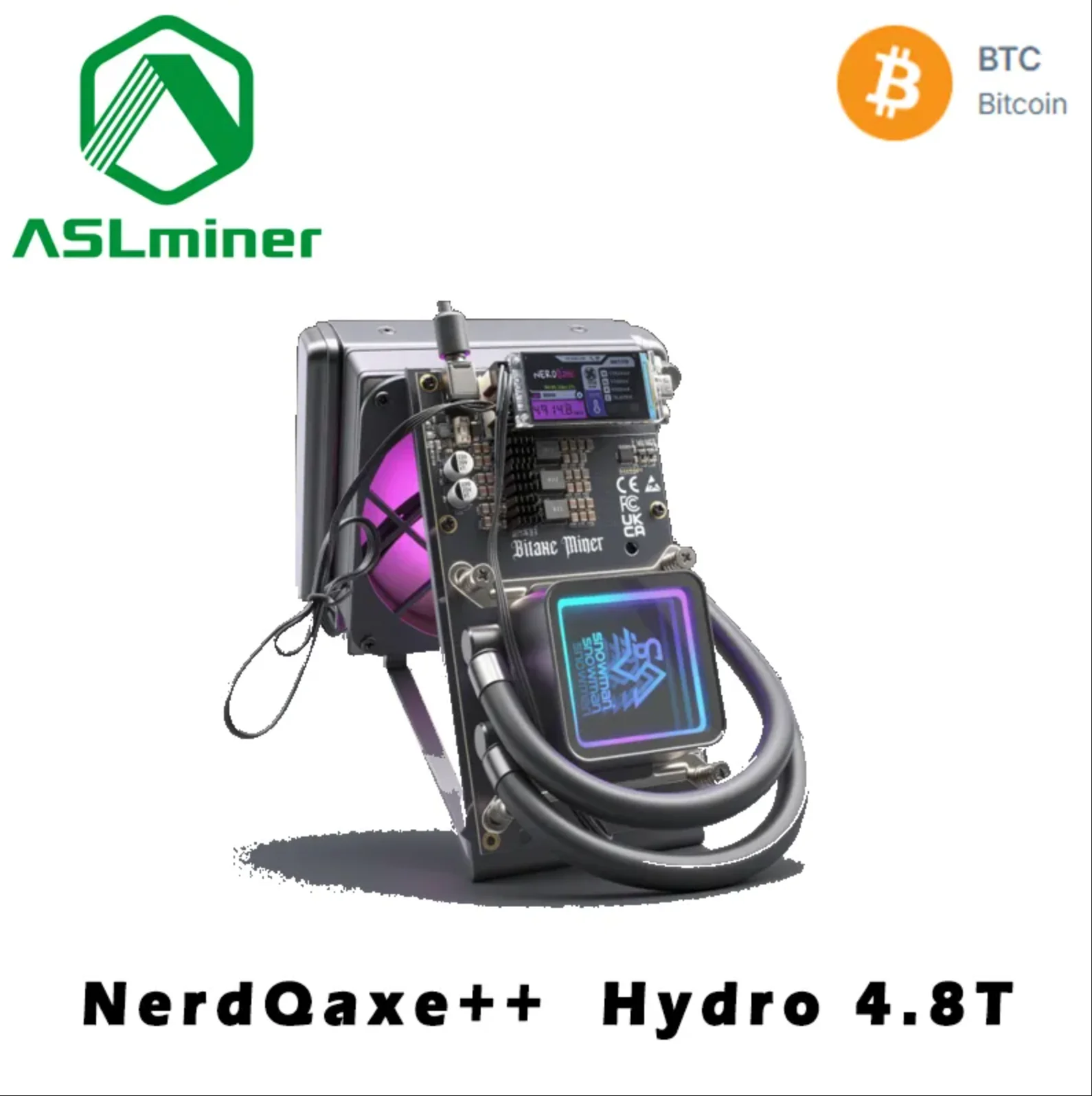 Stocks NerdMiner NerdQaxe+ 4.8T Bitcoin Solo miner btc Mining